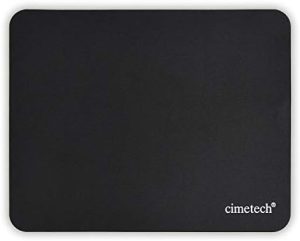 cimetech Alfombrilla Ratón,Mouse Pad,Fibra Extrafina Alfombrilla para Computadora con Base de Goma Antideslizante, para Ratón con Cable o Inalámbrico PC/Mac, 23x18x0.1cm, Ultradelgado Negro