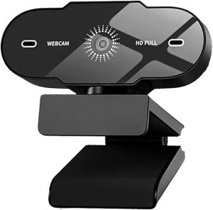 Webcam Mini PC 1080P Cámara Web Profesional HD con Micrófono para Computadoras Oficina Juegos Streaming