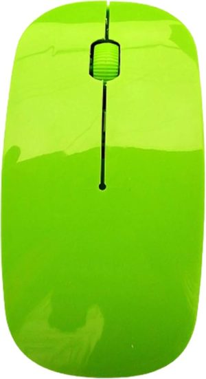 Ratón De La Computadora, Ratón Inalámbrico De La PC del Ordenador Portátil del Receptor 2.4G Lindo Ultra Delgado Creativo Portátil Mini Verde Talla única