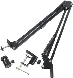 Soporte de cámara | Soporte para cámara de aleación de Aluminio con Cabezal Giratorio de 360°,Soporte de cámara para Dormitorio, sofá, Gimnasio, Cocina, Flexible con PTZ, Tornillos Ajustables