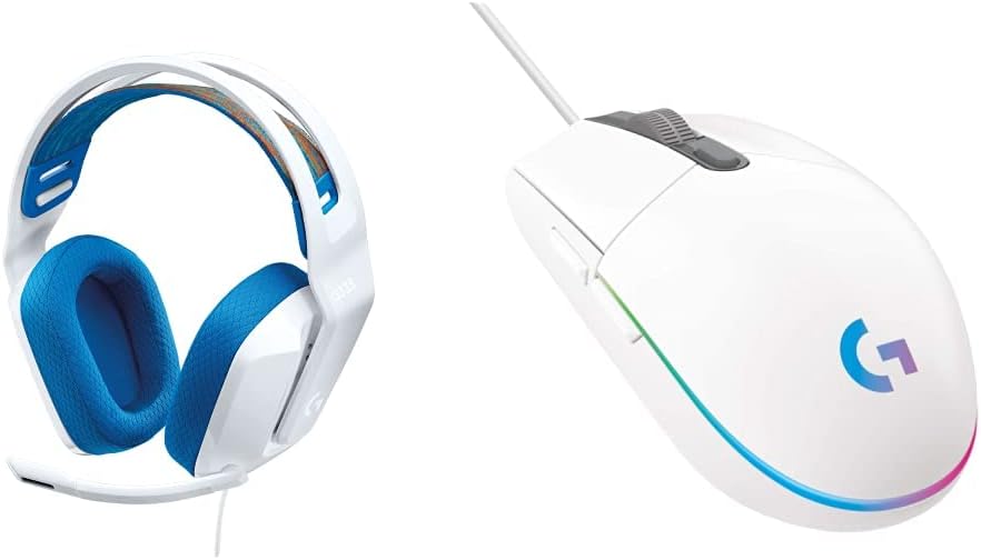 Logitech G335 Auriculares con Cable & 203 LIGHTSYNC Ratón USB Iluminación RGB Personalizable