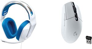 Logitech G335 Auriculares con Cable para Gaming + Logitech G305 LIGHTSPEED Ratón Inalámbrico COLOR Blanco
