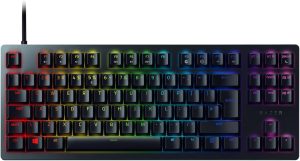 Razer Huntsman edición Tournament Teclas Ópticas-Mecánicas Lineales, Teclas PBT de Doble Disparo COLOR Negro