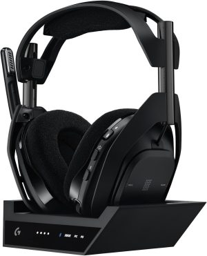 Logitech G Astro A50 X Lightspeed Auriculares inalámbricos + Base, Pro-G Graphene Xbox Series X|S, PS5, PC/Mac,Nintendo Switch Bluetooth,Paso de HDMI 2.1-Negro