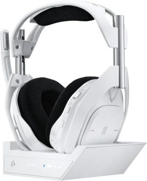 Auriculares inalámbricos Logitech G Astro A50 X Lightspeed + Base, Pro-G Graphene  Xbox Series X|S, PS5, PC/Mac, Nintendo Switch/NintendoSwitch 2, Bluetooth color Bianco