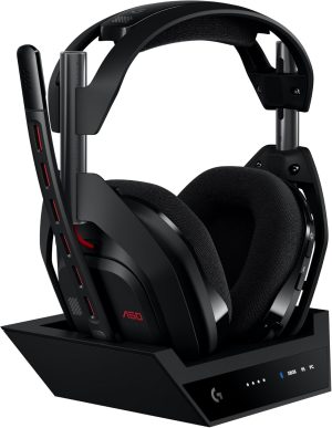 Logitech G Astro A50 Lightspeed Auriculares inalámbricos + Base 5.ª GenPro-G Graphene USB-C, Xbox, PS5, PC, Nintendo Switch, Switch 2, Bluetooth color Negro
