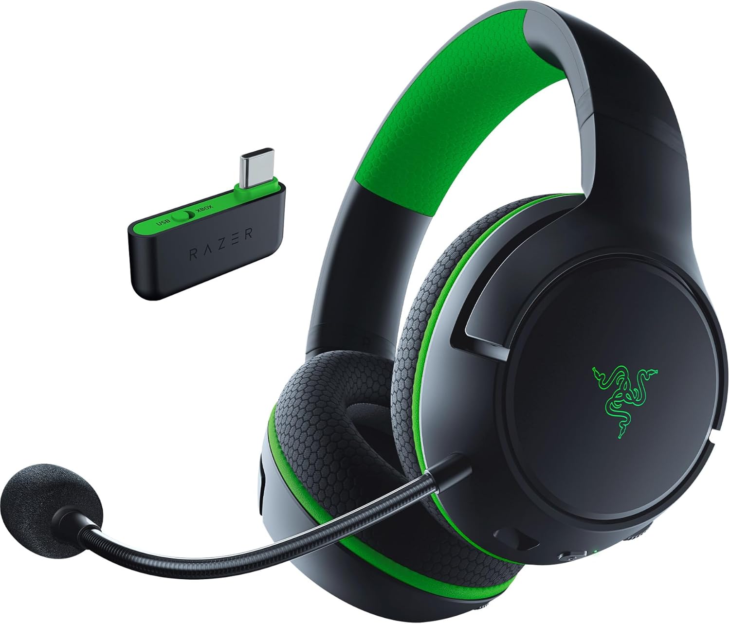 Razer Kaira HyperSpeed - Auriculares Inalámbricos multiplataforma para Xbox Transductores Triforce de 50 mm( Micrófono cardioide HyperClear) Negro