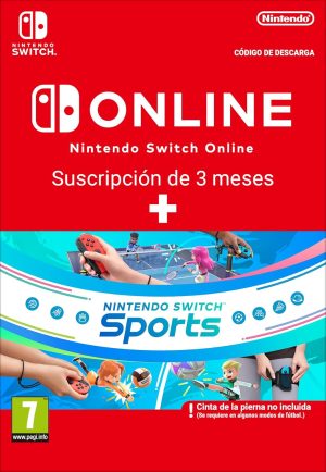 Nintendo Switch Sports + suscripción individual de 90 días a Nintendo Switch Online Switch Sports + 3M | Nintendo Switch - Código de descargaNintendo Switch Sports + suscripción individual de 90 días a Nintendo Switch Online Switch Sports + 3M | Nintendo Switch - Código de descarga