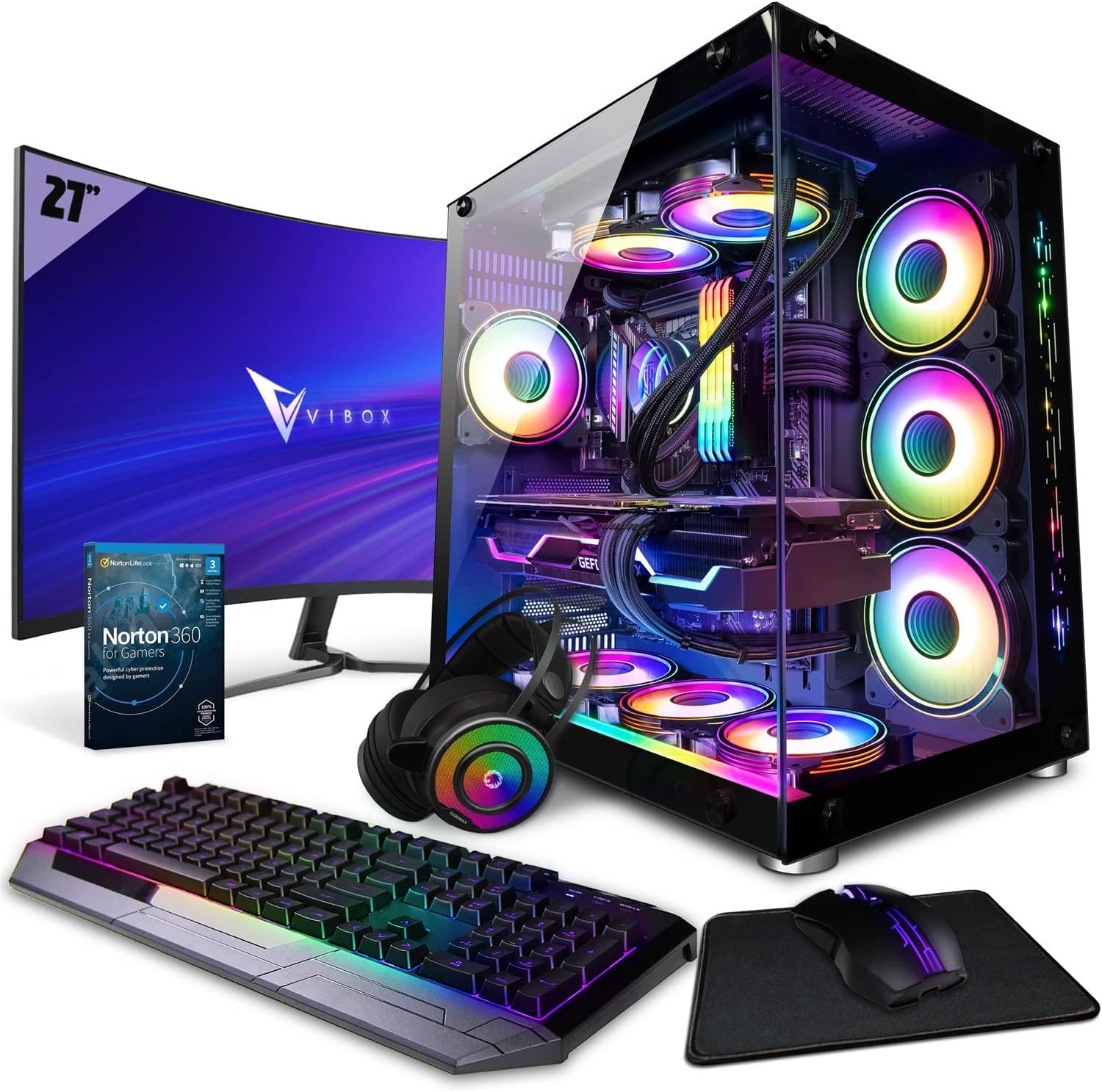 PC Vibox SG-VII-234 Intel Core i9 10900F 5.2GHz • Nvidia RTX 5080 16GB • 32GB RAM • SSD NVMe M.2 de 2TB • Fuente de alimentación de 850W • Windows 11 • WiF