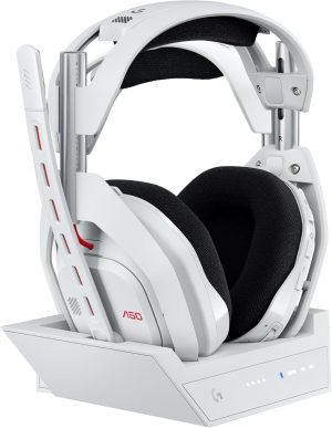 Logitech G Astro A50 Lightspeed Auriculares inalámbricos Bluetooth + Base 5.ª Gen USB-C, Xbox, PS5, PC, Nintendo Switch, Nintendo switch2 color Blanco