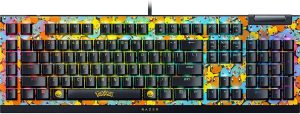 Razer BlackWidow V4 X edición Pokémon Teclado mecánico Teclas ABS de Doble Disparo