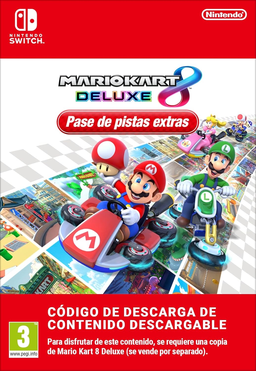 Mario Kart 8 Deluxe Pase de pistas extras Nintendo Switch Código de descarga