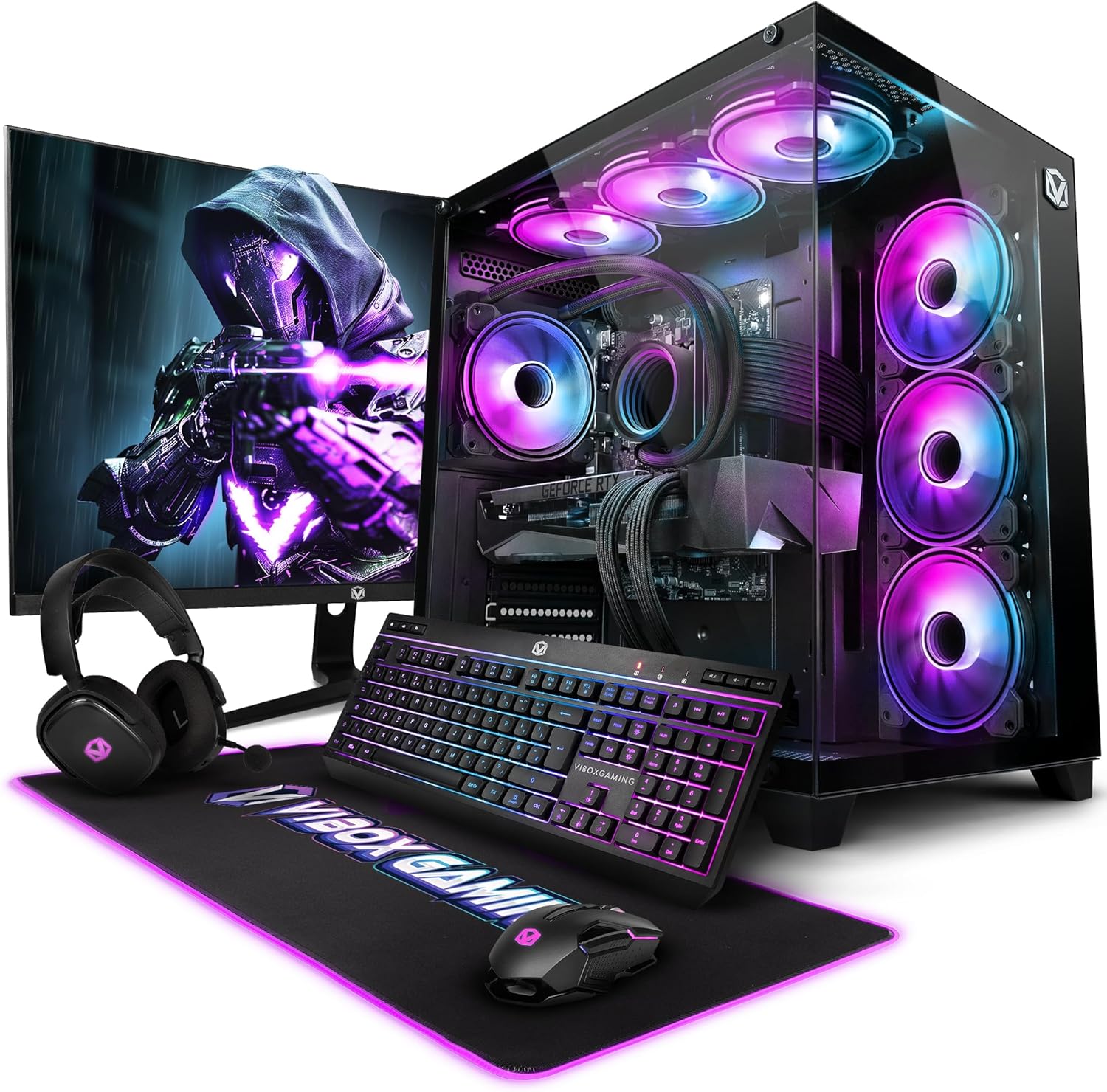 Vibox VIII-24 PC Gaming Completo • Monitor 27" • Intel Core i9 12900KF 5,2GHz • Nvidia RTX 5070 Ti 16GB • 32GB RAM • 1TB NVMe SSD • Windows 11 • WiFi