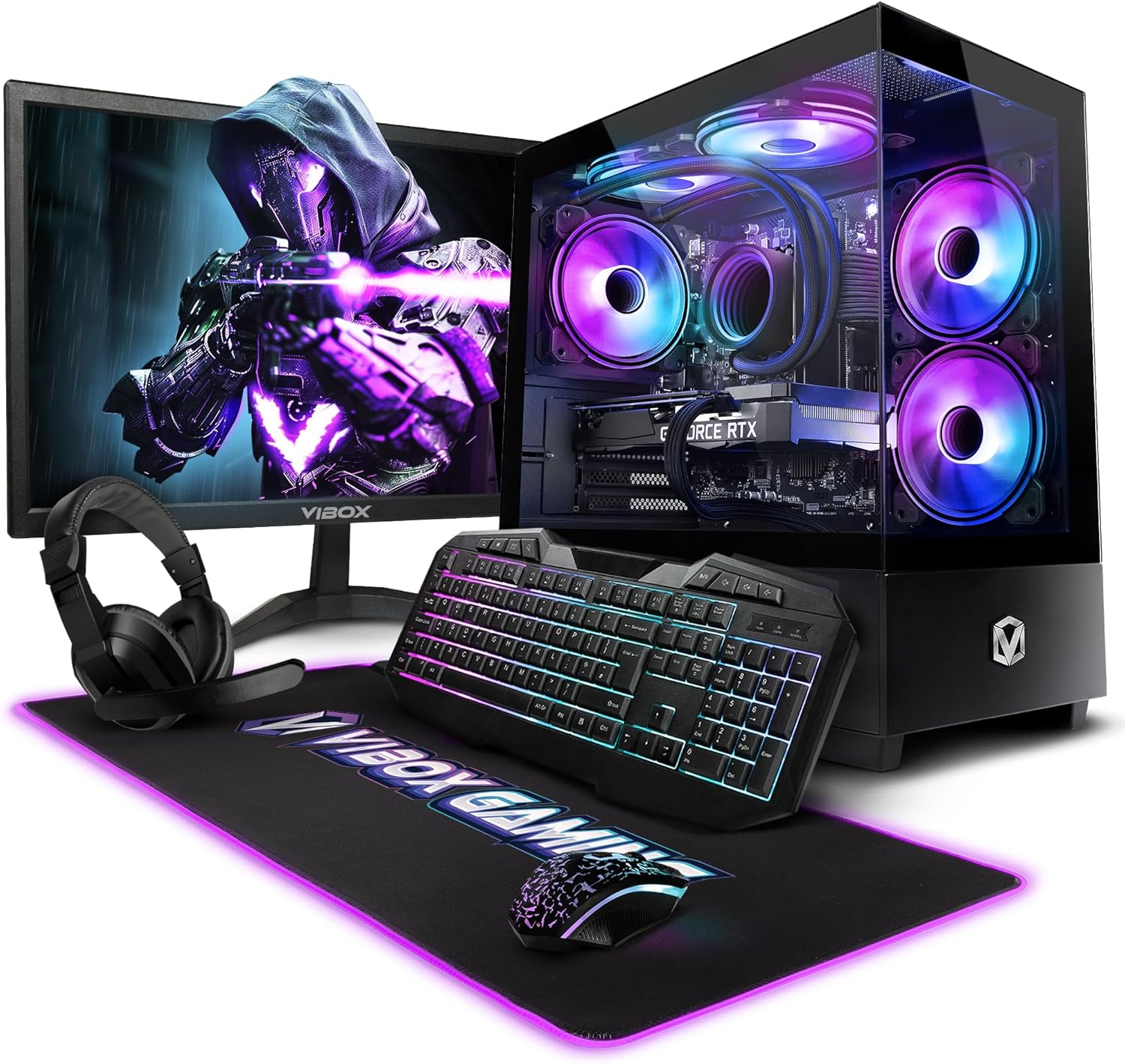 PC Vibox III-418 Monitor 23 PULGADAS Intel Core i7 12700KF 5.0GHz Nvidia RTX 3050 6GB 16GB RAM SSD NVMe de 1TB Windows 11 Wi-Fi