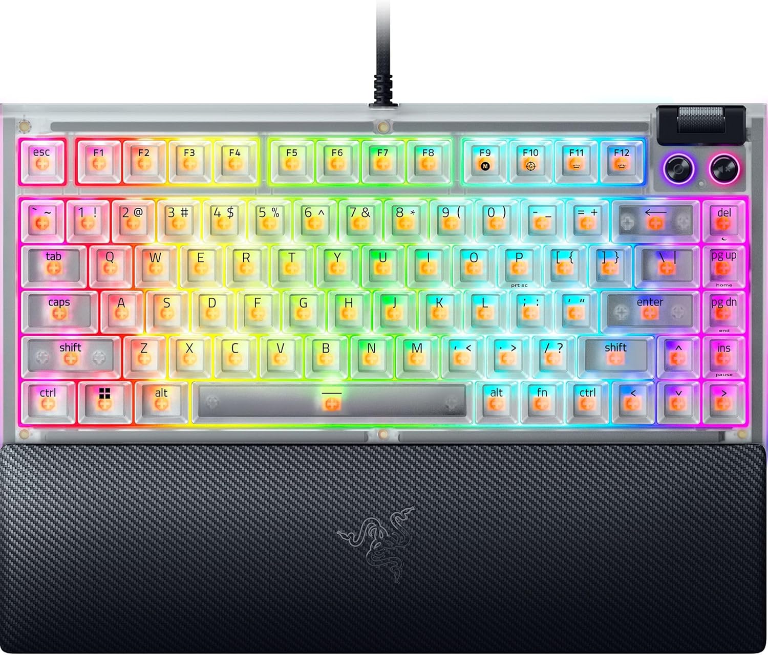 Razer BlackWidow V4 75% mecánico edición Phantom White Teclado mecánico